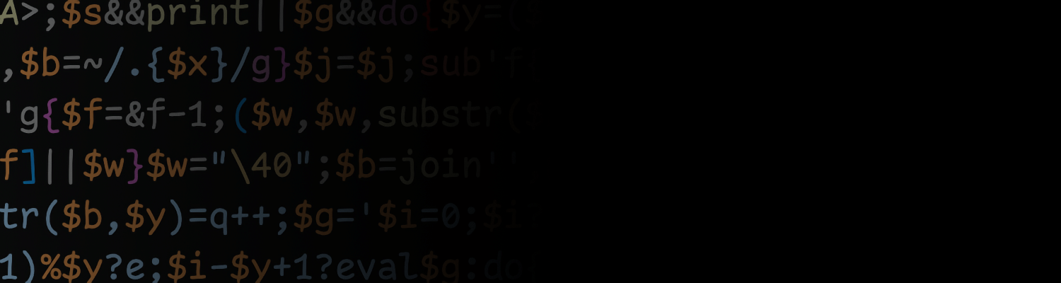 dense, syntax-highlighted code trailing off and fading into black